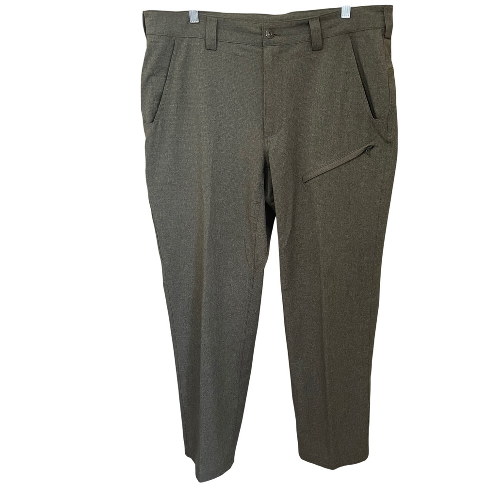 Duluth Trading Co Mens Breezeshooter Pants Olive Green 38x31 (38x32 tag)